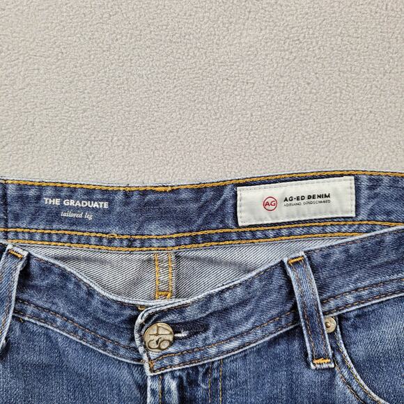 Adriano Goldschmied  Jeans Mens 32R Blue The Graduate Tailored Leg AG - Picture 6 of 10